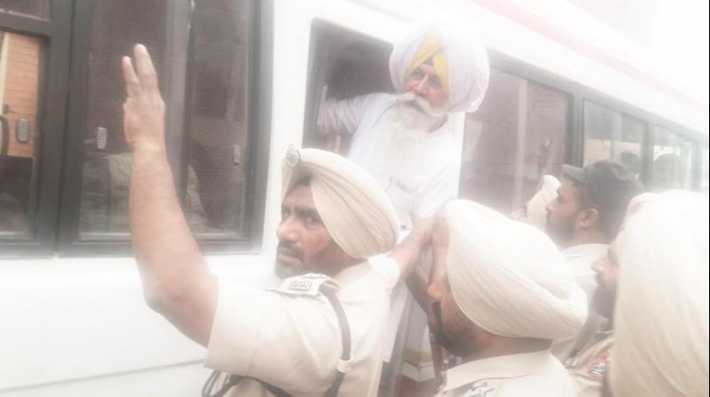 Bhai Baldev Singh Sirsa in police custody Bhai Baldev Singh Sirsa in police custody