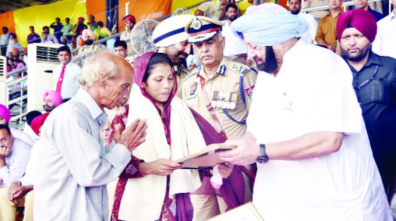 Amarinder Singh during Honoring Amarinder Singh during Honoring