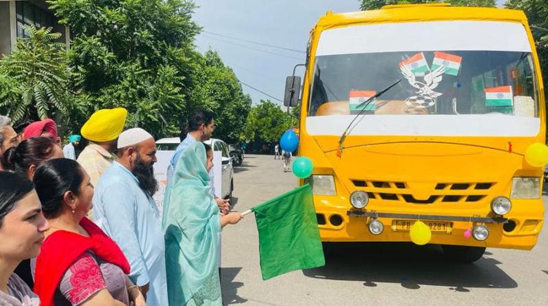 The Sangrur administration launched the first of its kind school on wheels program 'Gyan Kiran Di Chhoh' in Punjab. The Sangrur administration launched the first of its kind school on wheels program 'Gyan Kiran Di Chhoh' in Punjab.