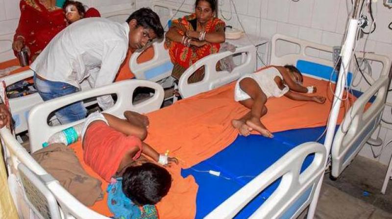 children suffer to brain fever in Muzaffarpur