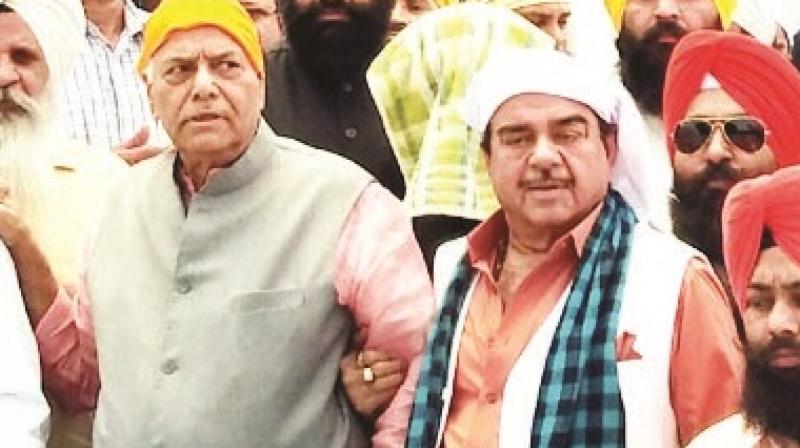 Yashwant Sinha and Shatruhgan Sinha Yashwant Sinha and Shatruhgan Sinha