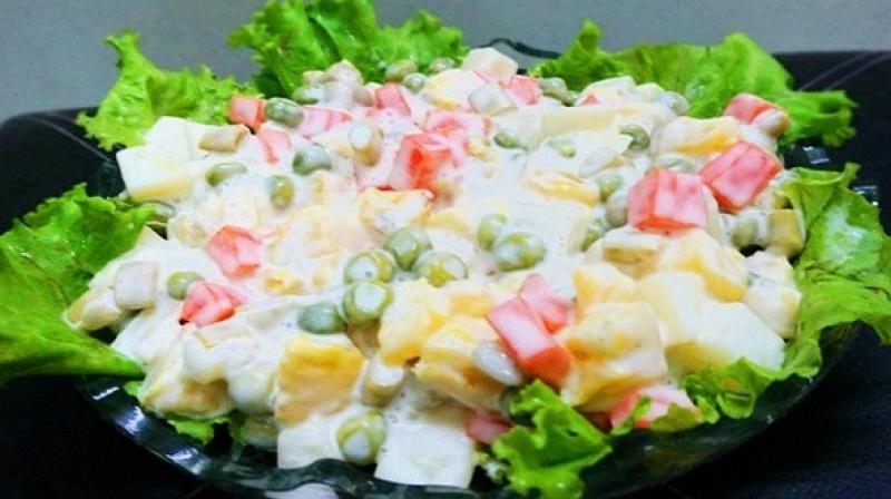 Make Russian salad at home