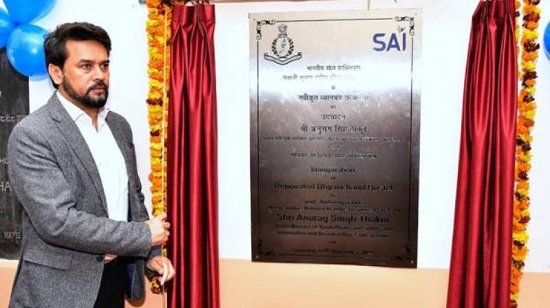 Sports Minister Anurag Thakur inaugurates 300 bedded hostel at SAI Patiala Center Sports Minister Anurag Thakur inaugurates 300 bedded hostel at SAI Patiala Center