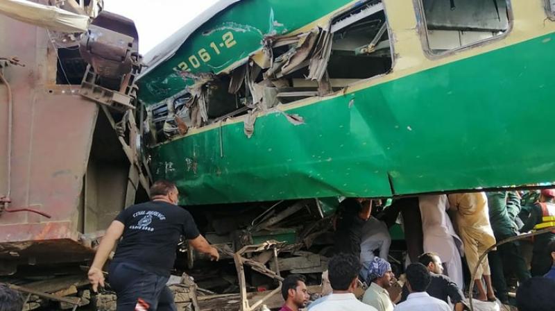 Train accident at Sheikhupura