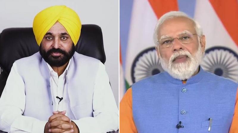 Bhagwant Mann, Narendra Modi Bhagwant Mann, Narendra Modi