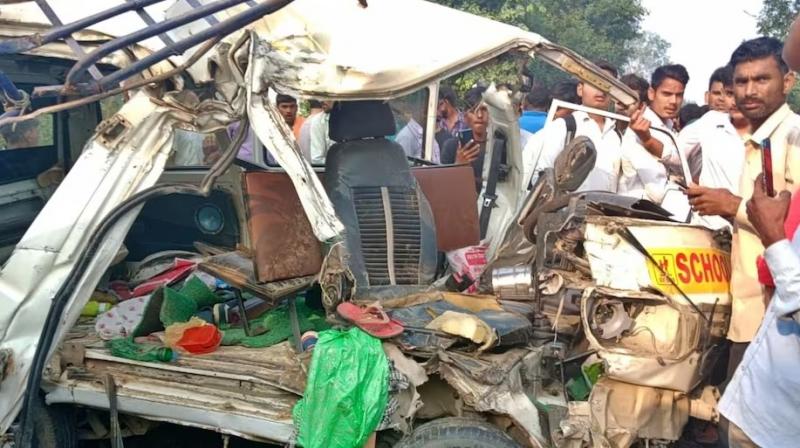 School Van Accident in UP