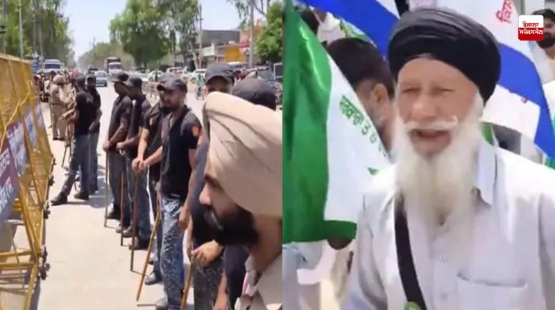 Protest against BJP candidate Rana Gurmeet Sodhi in Fazilka Protest against BJP candidate Rana Gurmeet Sodhi in Fazilka