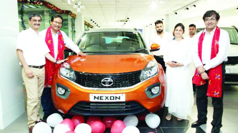 When inaugurating the new showroom of Tata Motors at Jalandhar When inaugurating the new showroom of Tata Motors at Jalandhar