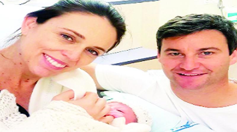 Jasmine Ardern and Her Husband with New Born Baby Jasmine Ardern and Her Husband with New Born Baby