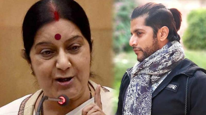 Sushma Swaraj & Karanvir Bohra Sushma Swaraj & Karanvir Bohra