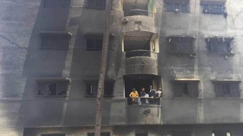 Fire broke out in hostel near janakpuri metro station Fire broke out in hostel near janakpuri metro station