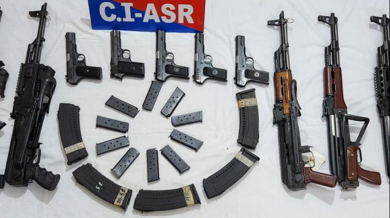 13 kg heroin recovery case: Punjab Police recovered 10 AK-47 rifles, 10 pistols 13 kg heroin recovery case: Punjab Police recovered 10 AK-47 rifles, 10 pistols