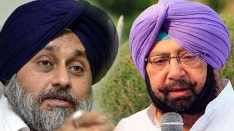 Capt. Amarinder Singh and Sukhbir Badal