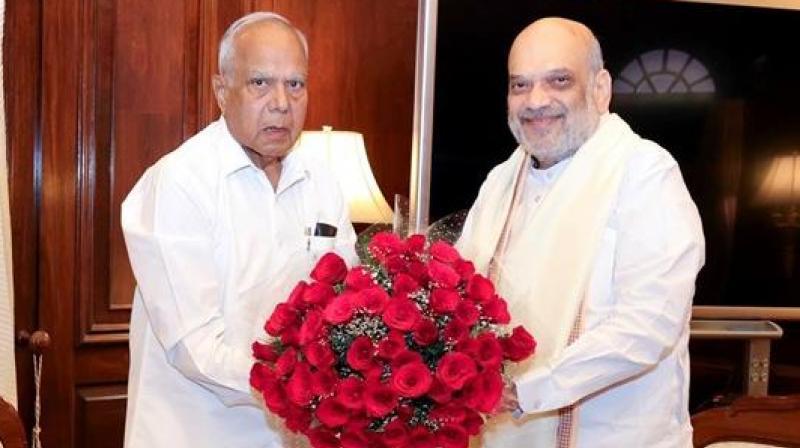Punjab Governor Banwarilal Purohit calls on Home Minister Amit Shah Punjab Governor Banwarilal Purohit calls on Home Minister Amit Shah