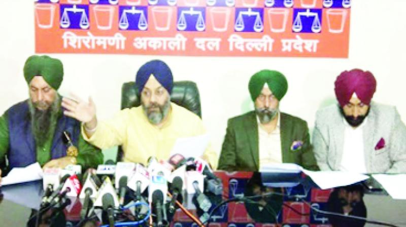 Manjeet Singh GK and others Talking to Media Manjeet Singh GK and others Talking to Media