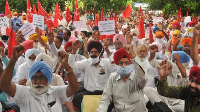 Farmer protest against agriculture ordinances 