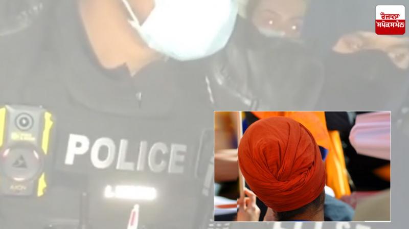 Sikhs protest inside the police station at UK Sikhs protest inside the police station at UK