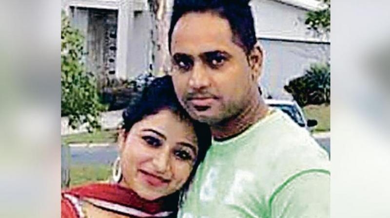 File photo of Ravneet Kaur and her husband Jaspreet Singh.