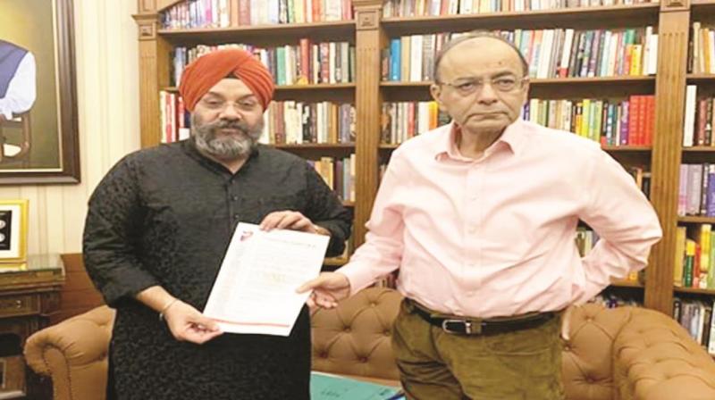 Manjeet Singh G.K. Met the Union Finance Minister Arun Jaitley