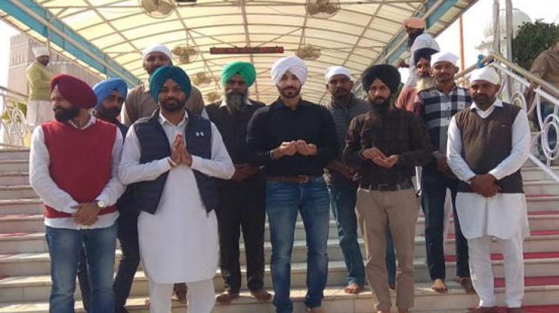 Deep Sidhu and Shambhu Morcha team at Takht Sri Damdama Sahib