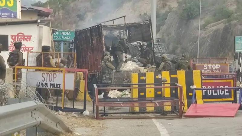 Big attack averted as 4 JeM terrorists killed in encounter near Ban Toll Plaza in Jammu; 11 AK-47s recovered Big attack averted as 4 JeM terrorists killed in encounter near Ban Toll Plaza in Jammu; 11 AK-47s recovered