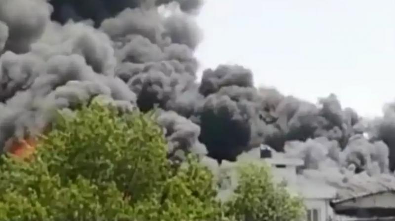 A fire broke out in a chemical factory in Meerut A fire broke out in a chemical factory in Meerut