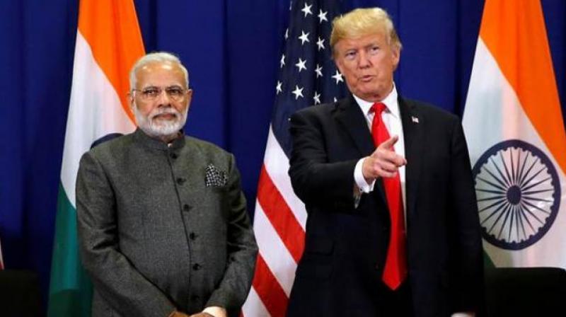 Donald Trump with Narendra Modi