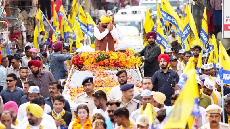 Chief Minister Bhagwant Mann campaigns for 'AAP' candidates in Madhya Pradesh Chief Minister Bhagwant Mann campaigns for 'AAP' candidates in Madhya Pradesh