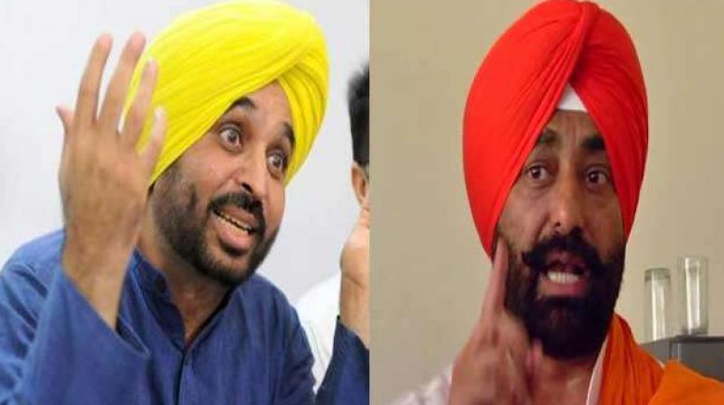 Bhagwant maan with Sukhpal Khaira Bhagwant maan with Sukhpal Khaira
