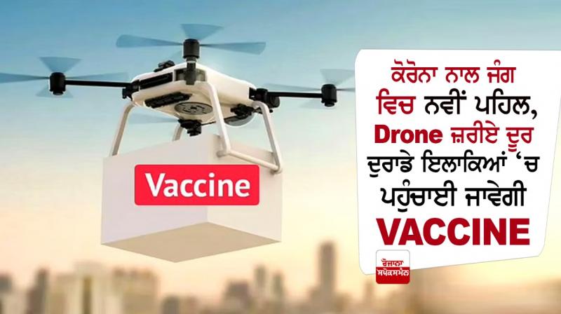 Drone to deliver Corona Vaccine in remote areas of the country