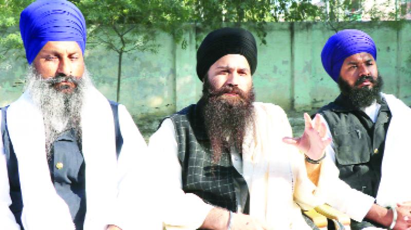 While talking to Baljeet Singh Daduwal and other Singh While talking to Baljeet Singh Daduwal and other Singh