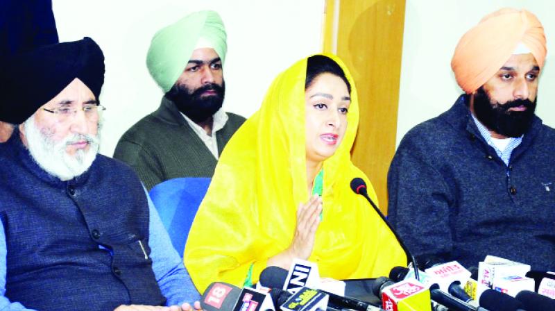 Akali leaders addressed the press Conference Akali leaders addressed the press Conference