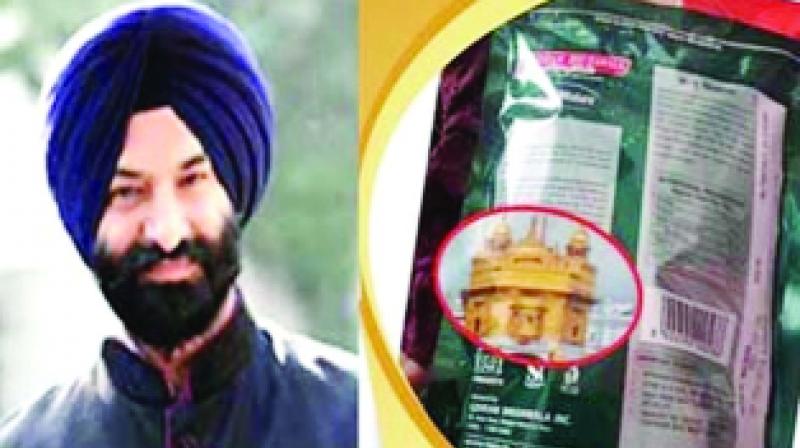 Manjinder Singh Sirsa and Haldiram Packets Showing Darbar Sahib Picture Manjinder Singh Sirsa and Haldiram Packets Showing Darbar Sahib Picture