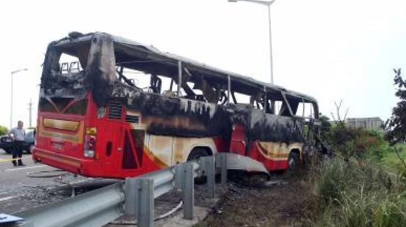  26 people killed in China bus fire