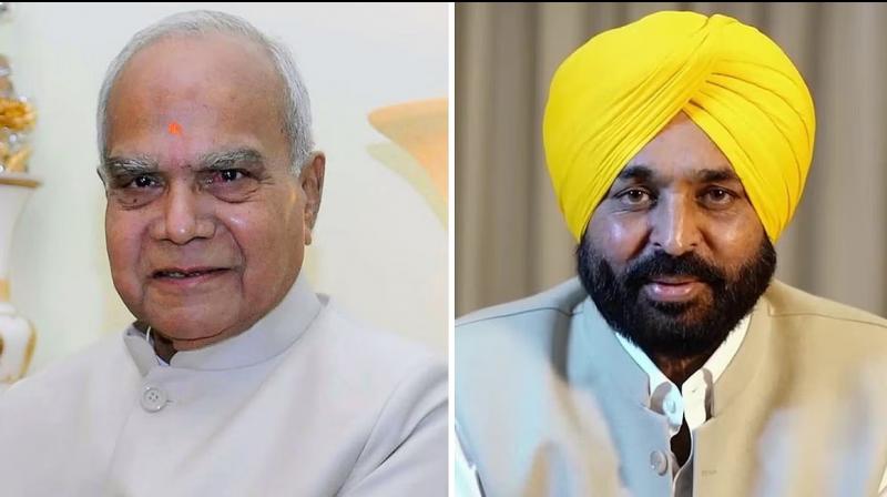 Governor Banwarilal Purohit, Punjab CM Bhagwant Mann 