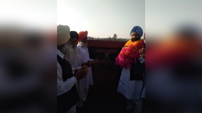 Randhawa visits border villages; The foundation stone of development works is laid