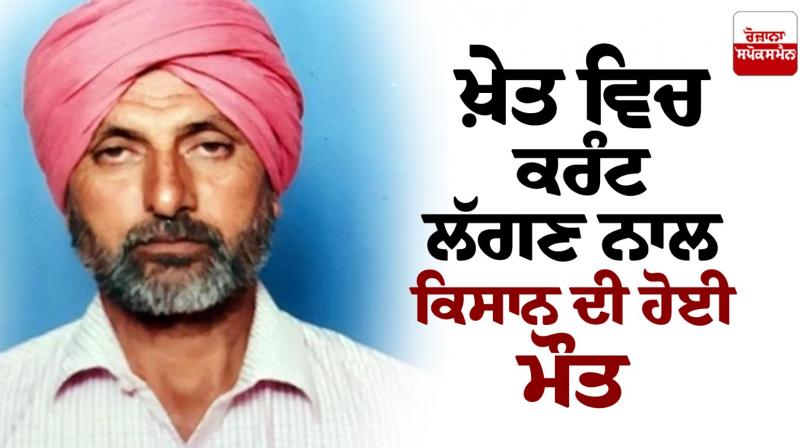 A farmer died due to electric shock in the field in Sangrur A farmer died due to electric shock in the field in Sangrur