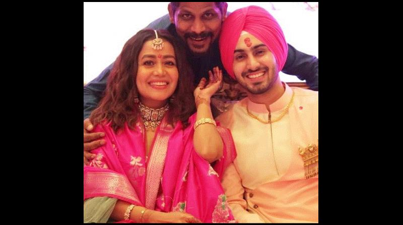 Neha kakkar with Rohanpreet singh Neha kakkar with Rohanpreet singh