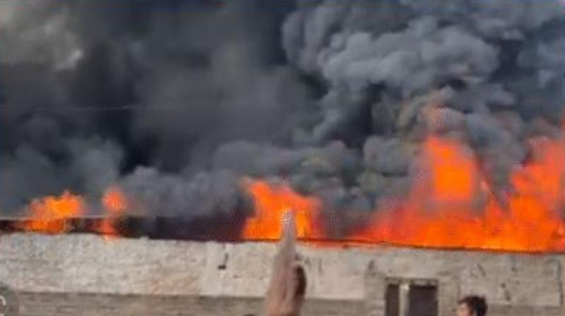 Ludhiana: A terrible fire broke out in a warehouse, goods worth lakhs including a Swift car were burnt to ashes