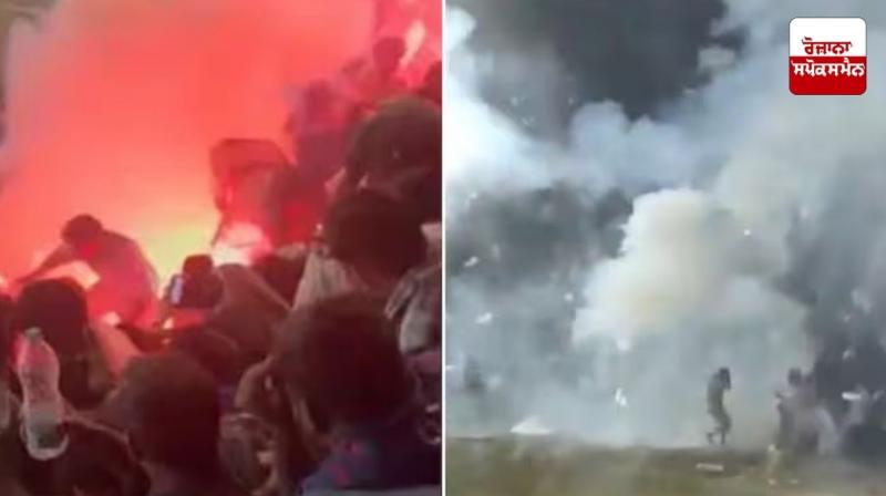 Firecrackers fell on spectators during football match in Kerala, 30 injured Firecrackers fell on spectators during football match in Kerala, 30 injured