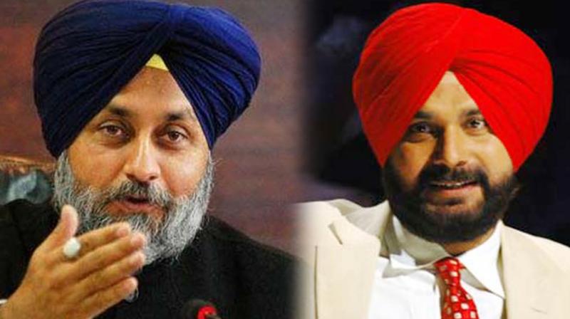 Sukhbir Singh Badal,Navjot Singh Sidhu Sukhbir Singh Badal,Navjot Singh Sidhu