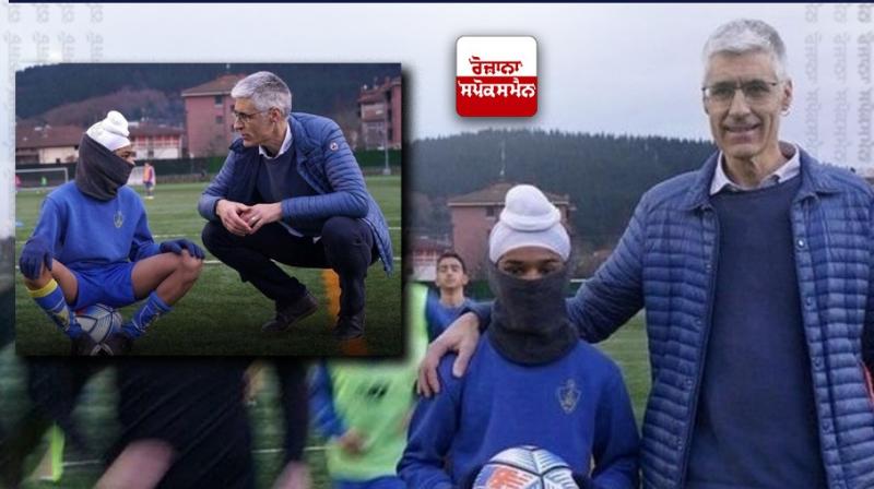 Teammates and coach stand in solidarity with 15-year-old Sikh boy told to remove Patka during football match in Spain