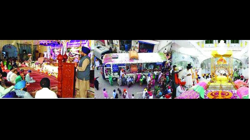 to ਪਾਕਿਸਤਾਨ ਸਿੱਖ ਗੁਰਦਵਾਰਾ ਪ੍ਰਬੰਧਕ ਕਮੇਟੀ ਵਲੋਂ ਗੁਰੂ ਗੰ੍ਰਥ ਸਾਹਿਬ ਦਾ ਪਹਿਲਾ ਪ੍ਰਕਾਸ਼ ਪੁਰਬ ਮਨਾਏ ਜਾਣ ਦੇ ਵੱਖ-ਵੱਖ ਦ੍ਰਿਸ਼। to ਪਾਕਿਸਤਾਨ ਸਿੱਖ ਗੁਰਦਵਾਰਾ ਪ੍ਰਬੰਧਕ ਕਮੇਟੀ ਵਲੋਂ ਗੁਰੂ ਗੰ੍ਰਥ ਸਾਹਿਬ ਦਾ ਪਹਿਲਾ ਪ੍ਰਕਾਸ਼ ਪੁਰਬ ਮਨਾਏ ਜਾਣ ਦੇ ਵੱਖ-ਵੱਖ ਦ੍ਰਿਸ਼।