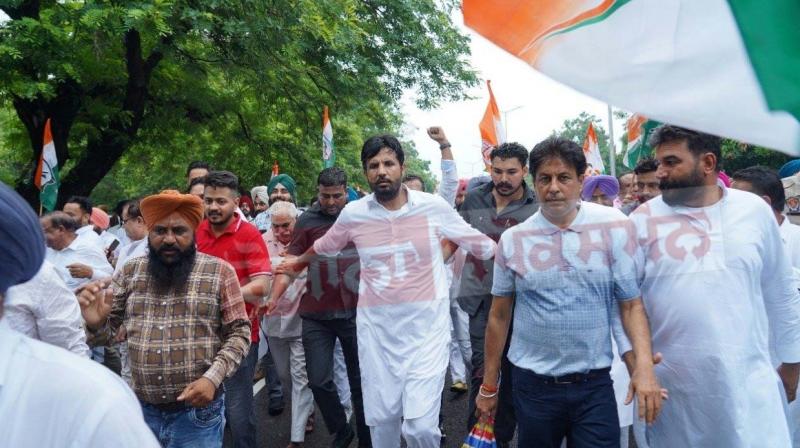 Punjab Congress Protest against BJP and ED