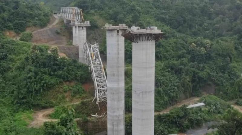 17 killed after under-construction railway bridge collapses in Mizoram