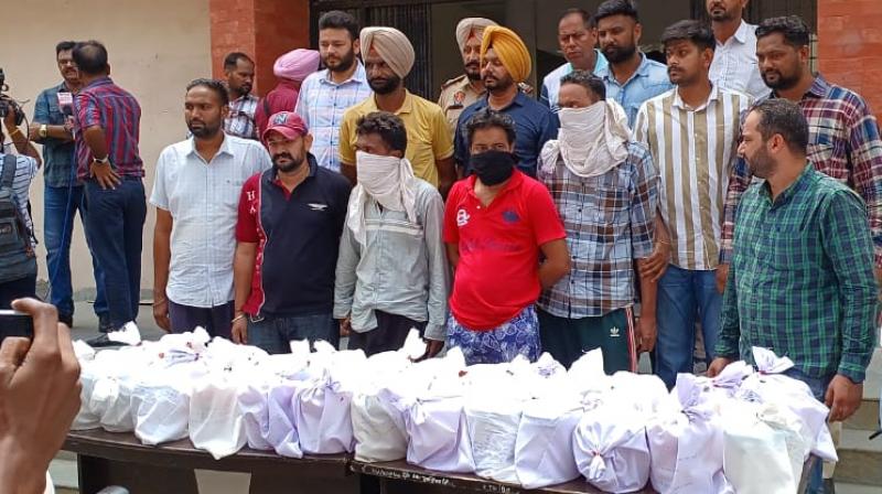 Punjab Police arrested 3 smugglers near international border with 41 kg heroin