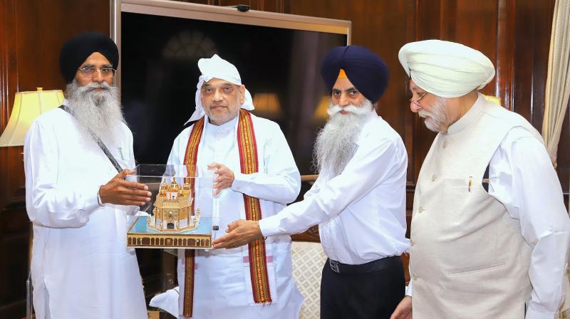 SGPC delegation meets Union Home Minister Amit Shah in New Delhi.