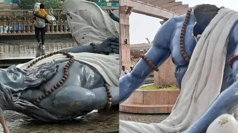 Mahakal Lok corridor idols damaged by winds.