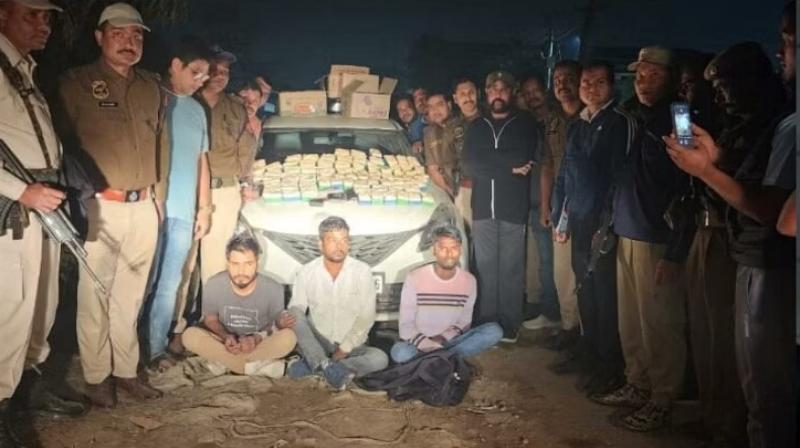 Assam police seized heroin worth Rs 8 crore Assam police seized heroin worth Rs 8 crore