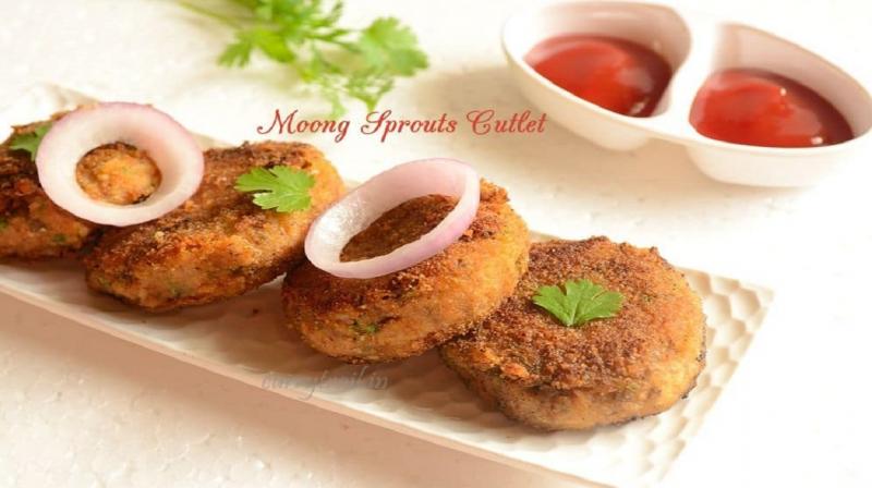 Sprouted Moong Cutlet